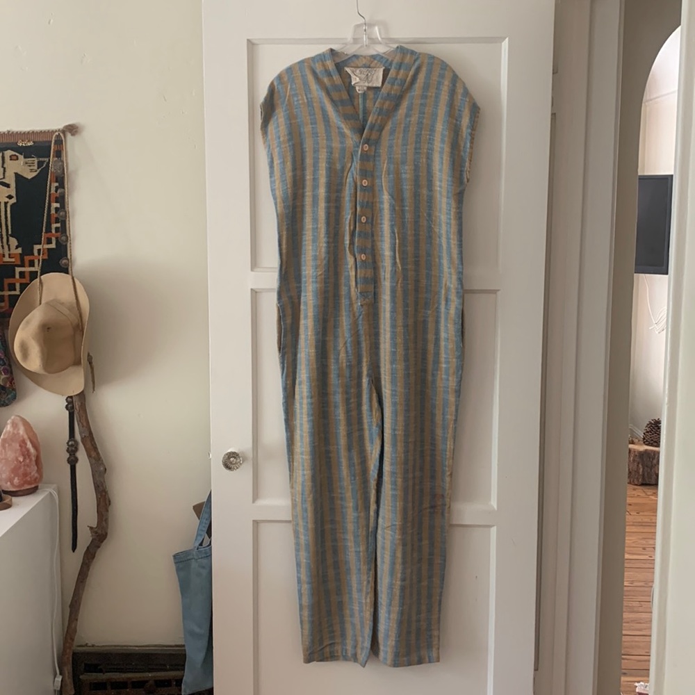 ace & jig blue and gold jumpsuit large